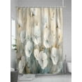 thumbnail image 5 of Fsddascl White Spring Floral Shower Curtain Set - Long 72" x 84" Washable Bathtub Curtain with 12 Hooks, Modern Oil Painting Farmhouse Waterproof Fabric Stall Shower Curtains for Bathroom/Bathtub, 5 of 6