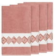 thumbnail image 2 of Authentic Hotel and Spa Turkish Cotton Diamonds Embroidered Tea Rose 4-piece Bath Towel Set, 2 of 3