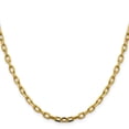 thumbnail image 2 of Primal Gold 14 Karat Yellow Gold Semi-solid Diamond Cut 3.7mm Open Link Cable Chain, 2 of 4