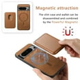 thumbnail image 5 of Wallet Case for Google Pixel 7 Pro, Classic PU Leather Removable Magnetic Card Back Slot Anti-falling Anti-drop Shockproof Protective Phone Case Cover for Google Pixel 7 Pro, Brown, 5 of 11