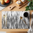 thumbnail image 2 of Black Grey Vintage Placemats Set of 8, Retro Abstract Art Placemats for Dining Table, Place Mats for Kitchen Tabletop, Waterproof Wipeable Dining Table Mats Set, 2 of 9