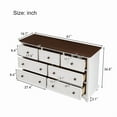 thumbnail image 7 of 7 Drawers Dresser for Bedroom, Farmhouse 61" Wide Wood Dressers Chest of Drawers, Vintage Design TV Stand, Rustic Storage Dresser Organizer with Metal Handle Closet for Living Room, Hallway, 7 of 7