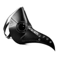 thumbnail image 4 of Máscara de médico de la peste negra de cuero Pu, disfraz de Halloween, pájaro, nariz larga, pico Steampunk, 4 of 5