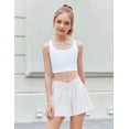 thumbnail image 4 of Oudiya Girls Sport Shorts with Spandex Liner V Crossover 2 in 1 Athletic Running Shorts with Pockets for Kids 5-14Y, 4 of 7