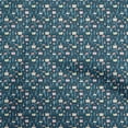 thumbnail image 1 of oneOone Rayon Teal Blue Fabric Kids Animal Craft Projects Decor Fabric Printed By The Yard 56 Inch Wide, 1 of 5
