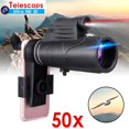 40x60 Portable Optical Monocular Telescope Day Night Vision+Phone Clip