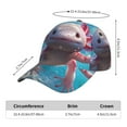 thumbnail image 2 of Pofeuu Cute Underwater Axolotl Print Adult Adjustable Embroidered Graphic Baseball Hat for Men and Women, 2 of 6