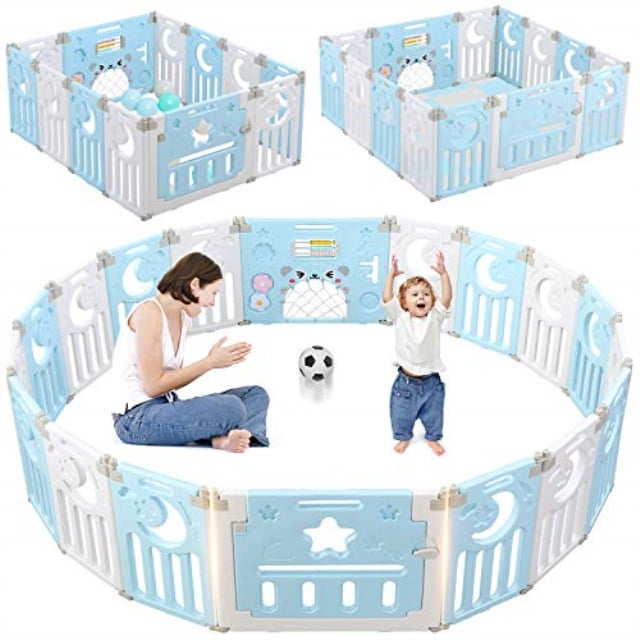 baby playpen, dripex 14panel foldable kids activity centre safety play