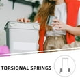 thumbnail image 3 of Raindrops  10 Pcs Trash Can Lid Torsional Spring Replace Wire Springs Silver, 3 of 8