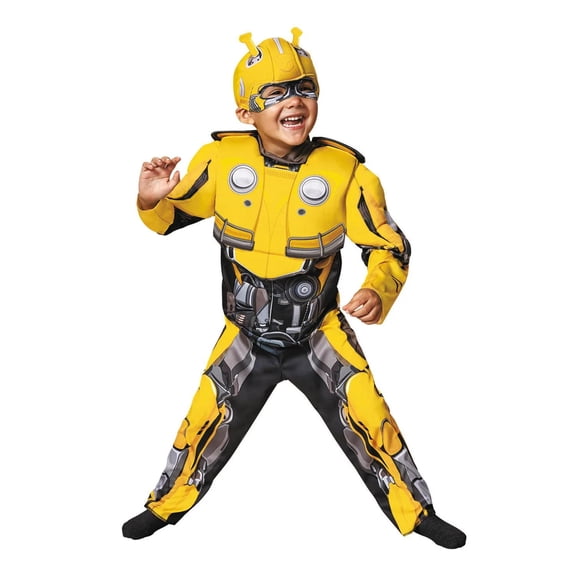 Disguise Toddler Boys' Bumblebee Muscle Jumpsuit Costume - 3T-4T