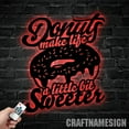 thumbnail image 2 of Craftnamesign Donut Shop Metal Wall Art with LED Lights, Donut Make Life A Little Bit Sweeter Sign, 2 of 5