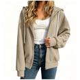 thumbnail image 4 of YanHoo Zip Up Hoodies Women Oversized Casual Y2K Long Sleeve Hooded Sweatshirts Fall Spring Track Jackets, 4 of 8