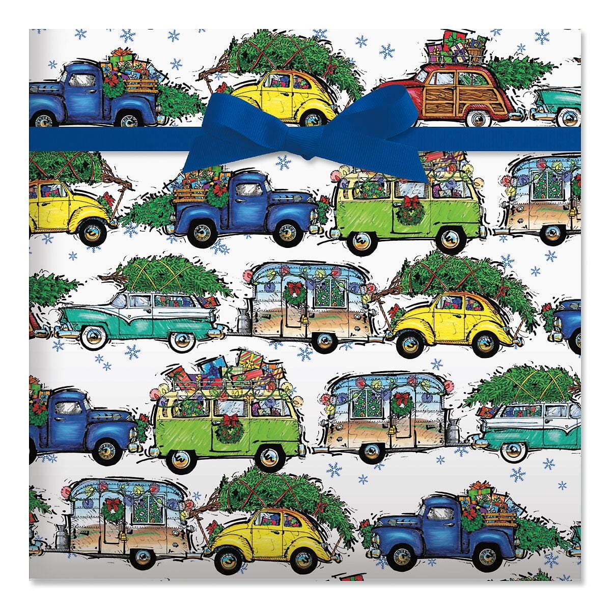 Personalised Cars Birthday Wrapping Paper 