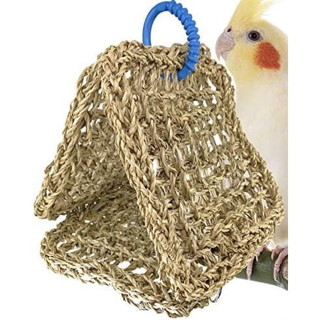 3126 Seagrass Tent  Toy Cage Nest Parakeet House Parrot Hut Perch Cockatiel Hammock Bed Box Accessories Nesting Budgie Climb Ladder cage Small Swing