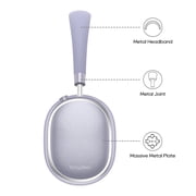 Srhythm NiceComfort 95 Adaptive Noise Cancelling Headphone Wireless, Blutooth Noise Canceling Headphone with Spatial Audio,Transparency,ENC,HD Sound,Low Latency,Romantic Purple