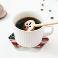 thumbnail image 5 of Bingfone Vintage American Flag Butterfly Wall Leather Drinks Coasters with Set of 6,Suitable for Home Kitchen,Coffee Cup Coasters Home Gift, 5 of 7