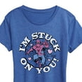 thumbnail image 3 of Marvel Spider-Man - Valentine I'm Stuck On You - Women's Short Sleeve Graphic T-Shirt, 3 of 5