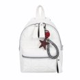 thumbnail image 2 of Mochila Cuero PU para Mujer Color Sólido Bolso Diario Bolsos Hombro (negro B), 2 of 9