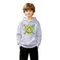 thumbnail image 3 of Luvior Halloween Boys Pullover Hoodie, Neon Baseball Glove Bat Graphic Hooded Sweatshirt, Casual LongâSleeve Hoodie with Front Kangaroo Pocket for Kids Sports Daily Wear, 3 of 5