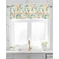 thumbnail image 2 of Colorful Botanical Linen Curtain Valance for Bedroom/Bathroom/Kitchen/Office/Living/Dining Room Window,Watercolor Spring Summer Plants Rod Pocket Topper Decorative Cafe Drapes Panel 60"x18", 2 of 6