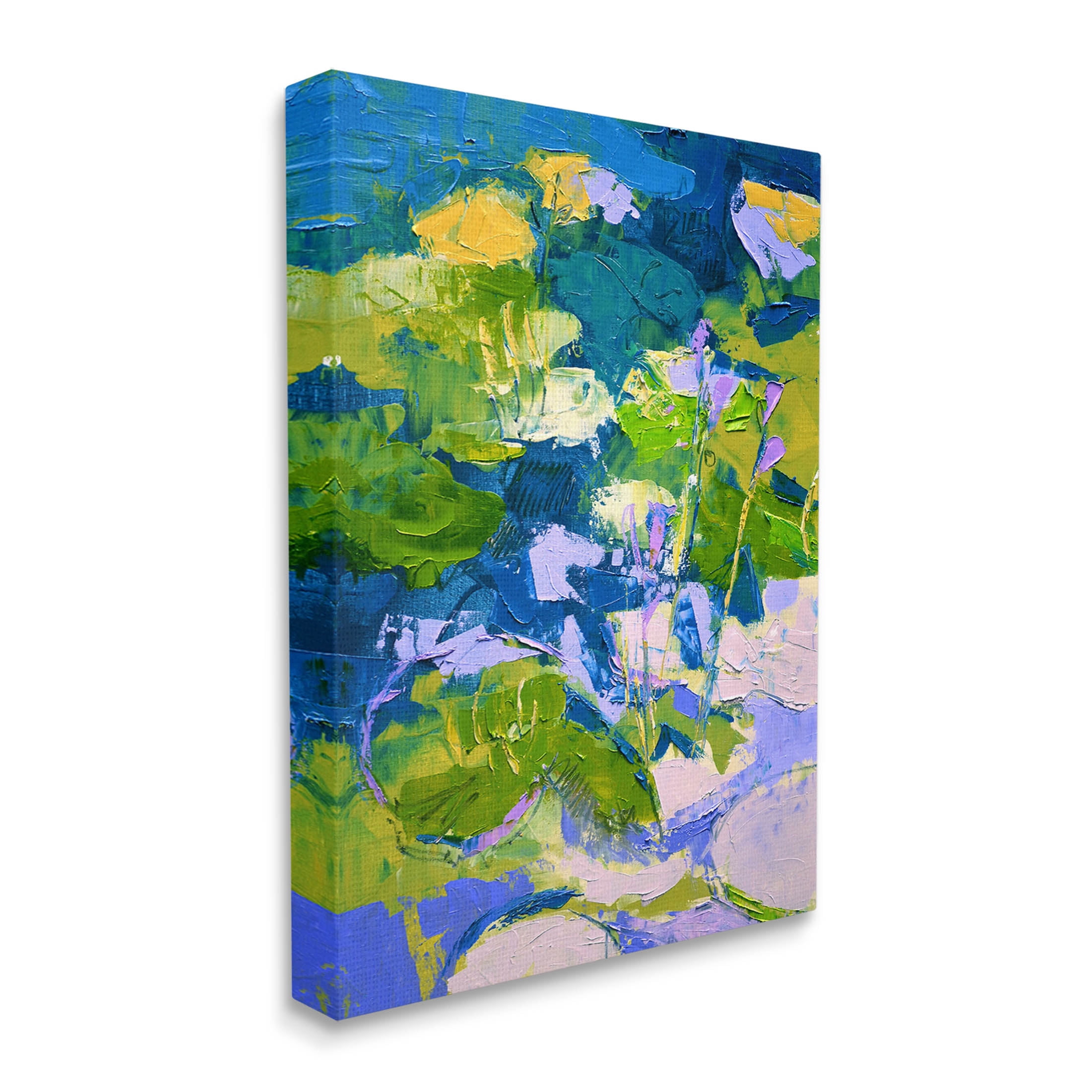Stupell Industries Bold Pond Botanicals Lotus Flowers Painting Gallery Wrapped Canvas Print Wall Art, Design by Dorothy Fagan