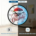thumbnail image 5 of Voice Activated Clock with Glow Light 12 Inch Large Silent Wall Clock Battery Operated for Home Decor Christmas Fonts, 5 of 8