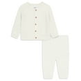 thumbnail image 2 of Modern Moments by Gerber Baby Boy or Girl Gender Neutral Long Sleeve Cozy Cardigan Sweater & Pant, 2-Piece Outfit Set, Sizes 0/3-24 Months, 2 of 9