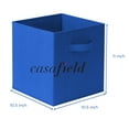 thumbnail image 7 of Casafield Set of 6 Fabric Storage Cube Bins, Royal Blue - 11" Collapsible Foldable Cloth Baskets for Shelves and Cubby Organizers, 7 of 7