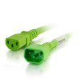 thumbnail image 1 of 6 ft. 18AWG Power Cord - IEC320C14 to IEC320C13 - Green, 1 of 1