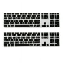2X Silicone Thin Keyboard Skin Cover Protector with Numeric Keypad for Black