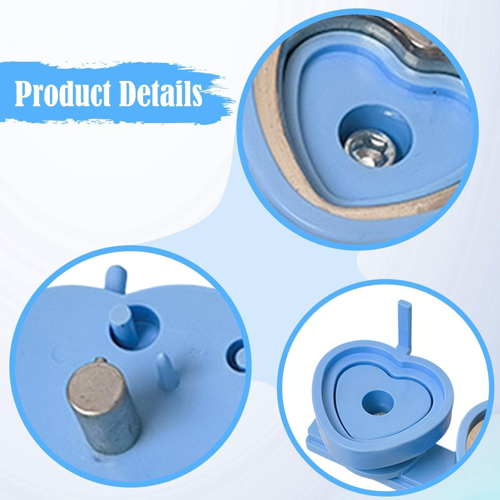 FVDPWYE ABS Plastic Badge Maker Die Mold Kit for Button Badge Press Machine and Creative Light Blue