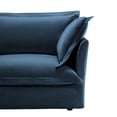 thumbnail image 5 of Miekor Furniture Set of 2 Slipcovered Armchairs,Deep Seat Accent Chair Set for Living Room, Reading Room, Bedroom and Working Spaces,Armchair Sets with Large Soft Pillows,Chenille Fabric, Blue 52117, 5 of 15