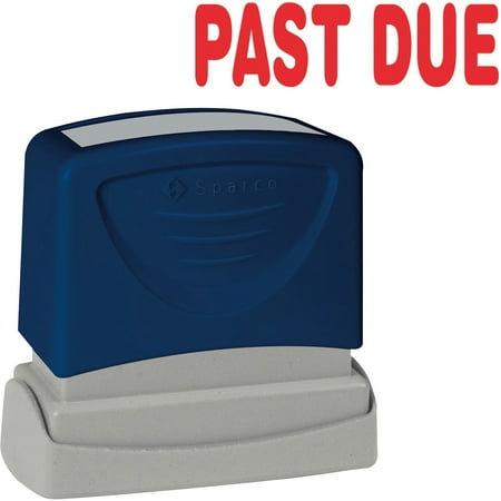 Sparco PAST DUE Red Title Stamp