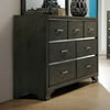 K&B Furniture 7 Drawer Dresser with Optional Mirror