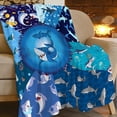 thumbnail image 2 of Shark Blanket for Boys Girls Ocean Animal Shark Throws Blanket Super Soft Flannel Cozy Blue Sea Cartoon Blankets Warm Lightweight Fleece for Sofa Couch Bed Gift for Kids Teens Adults 50"x40", 2 of 5