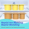 thumbnail image 1 of Molde de hielo para vasos, máquina de hielo de silicona con tapa para hacer 3 moldes de hielo cilíndricos huecos, bronce, 1 of 8