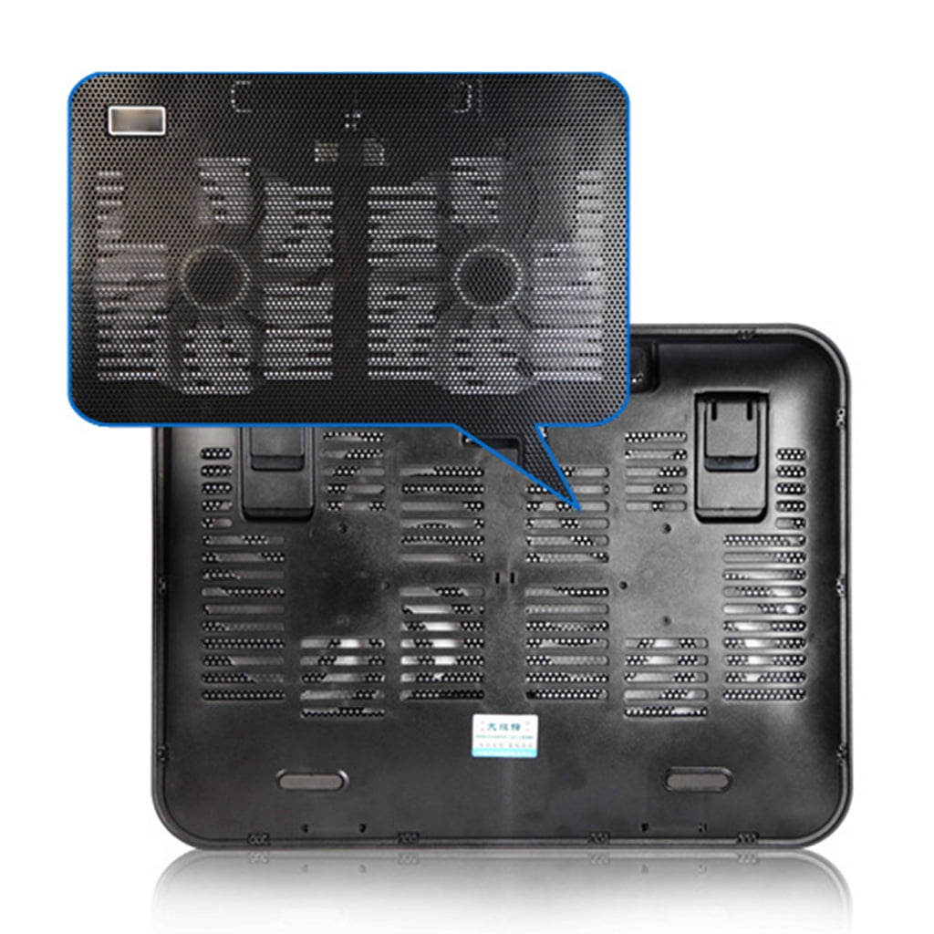 lanema Metal Panel Dual Fan Notebook Cooler High Speed Silent Laptop Cooling Pad Slim