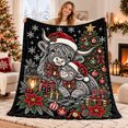 Black Background Cow DIY Coloring Blanket Kids Hand Drawing Color In ...