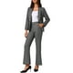 thumbnail image 4 of INSPIRAR CHIC Conjuntos de dos piezas para mujeres, trajes de pantalón, blazer elegante, pantalones de pierna ancha, bolsillos, traje casual de negocios XL Gris, 4 of 6