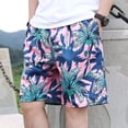 thumbnail image 2 of Pantalones cortos de baño de talla grande para hombre, Shorts de playa con estampado de flores, azul, para gimnasio, surf, 2023 Fivean unisex, 2 of 2