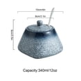 thumbnail image 3 of Solid Color Ceramic Sugar Bowl With Lid, 340ml/12oz Porcelain Sugar Pot With Spoon, Small Salt Pot, Storage Jar , For Coffee Bar, Restaurant-Blue-340ml 12oz, 3 of 7