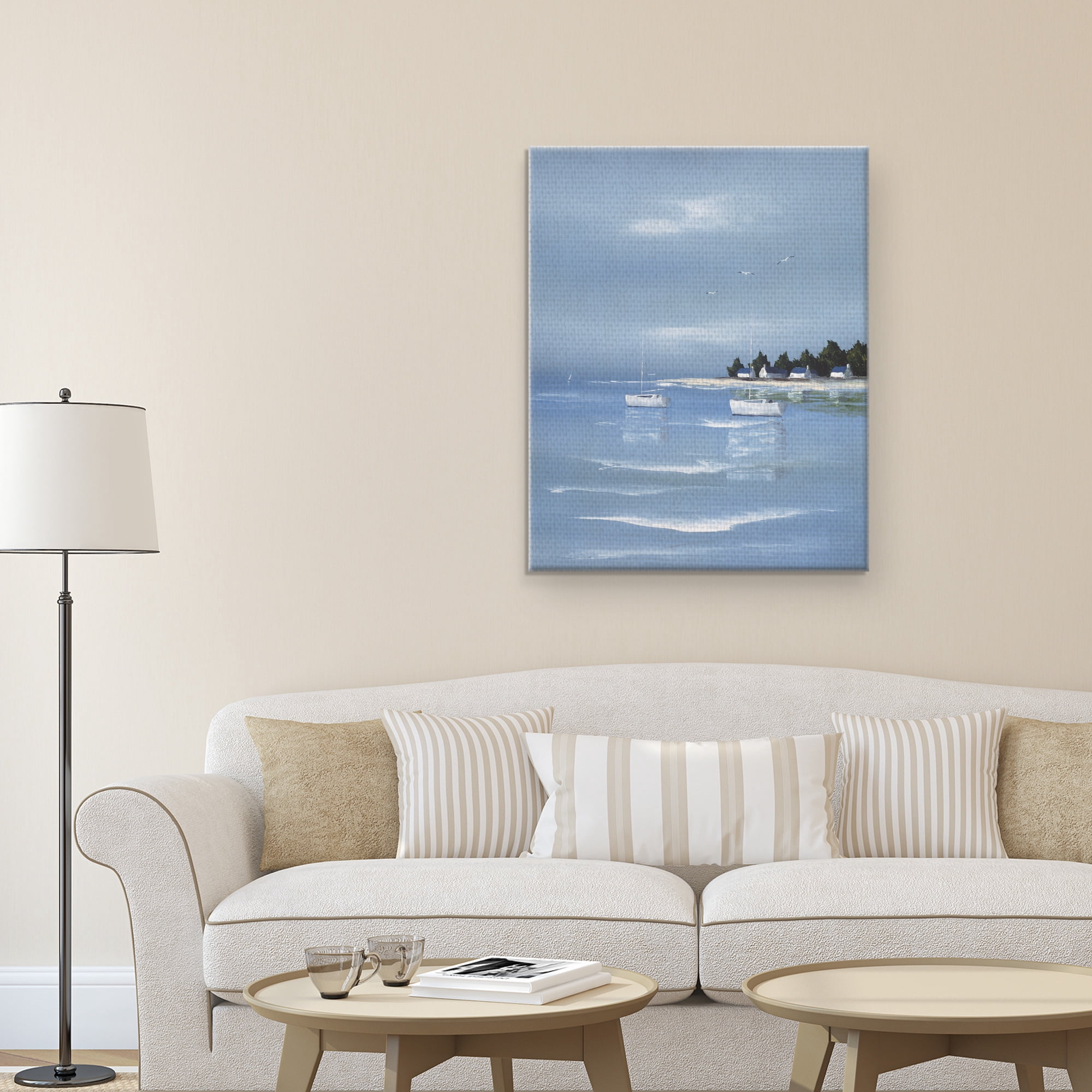 Masterpiece Art Gallery Blue Ocean Sail By Frederic Flanet Canvas Art Print 22" x 28"