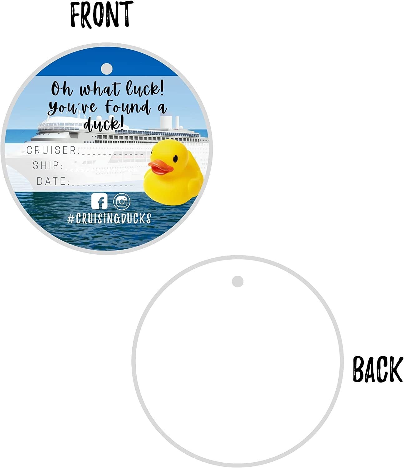 90 Pack Bulk Cruising Ducks Tag Kit with Rubber Ducks & Rubber Bands  Mini Rubber Ducks-Circle Cruising Duck Tags-Rubber Bands  Cruising Ducks Circle Tag with Hole