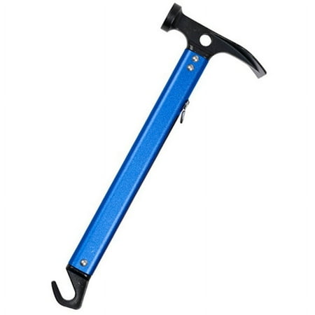 

Outdoor Camping Tent Nail Hammer Multi-Functional Mountaineering Fishing Pile Nail Remover Hammer Mountain Climber Blue