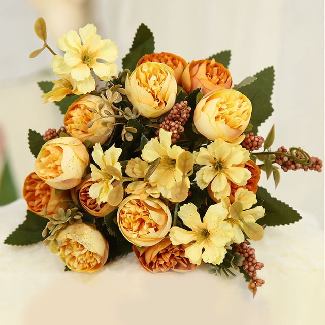 Simulated Bouquet Cloth Rose Fake Flower Wedding Room Layout Office Decoration