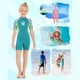 thumbnail image 4 of Sela de buceo 2.5mm Neopreno Durable manga corta pantalones cortos niños niños trajes de buceo Mono surfeando Cuerpo fresco Sensación de trajes de trabajo Verde M sidaley OD003680-07, 4 of 7