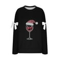 thumbnail image 6 of Horkkom Christmas Sweatshirts for Women Wine Glass Graphic Sweatshirts Funny Holiday Party Christmas Sweaters S, 6 of 6