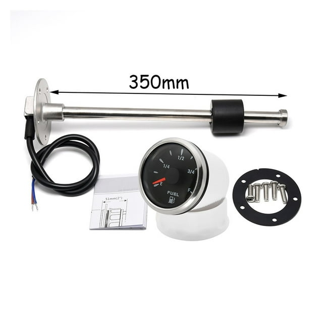 Capteur de Niveau de Carburant pour Voiture Bateau pour Jauge de Niveau de Carburant 0-190 Ohm avec LED 7 Couleurs Unité d'Envoi de Carburant 150-600mm Indicateur de Niveau de Réservoir d'Huile, Convient à la Plupart des Réservoirs