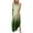 Green, variant on Finelylove Casual Summer Dresses Semi Formal Dresses For Woman A-line Long Sleeveless Printed Green XXL
