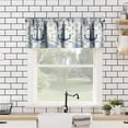 thumbnail image 2 of Nautical Anchor Window Valance, Vintage Sailboat Ocean Coastal Lighthouse Navy Blue Coral Shell Seahorse Print Blackout Valance Curtain for Kids Bedroom Living Room, 54x18in, 2 of 5